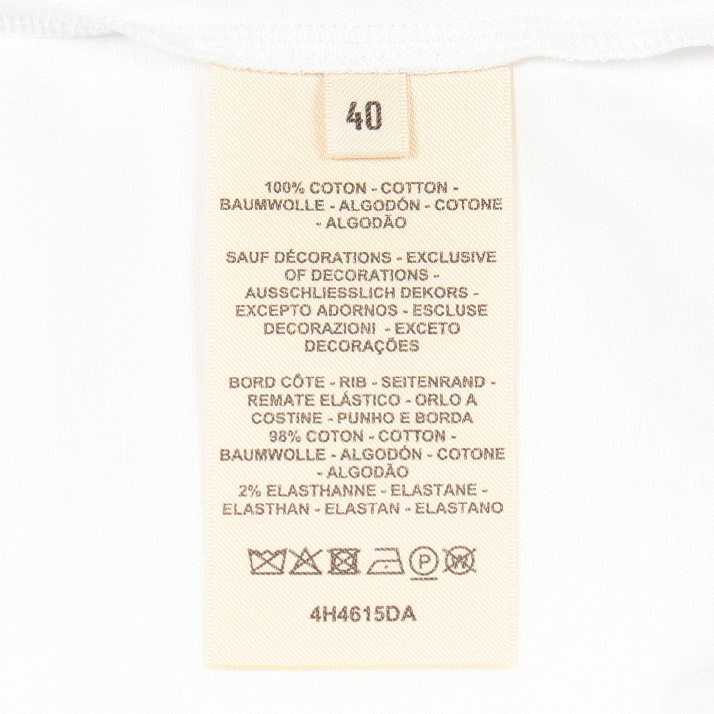 モザイク刺繍パッチポケット 半袖Tシャツ コットン ホワイト エルメス トップス HERMES
