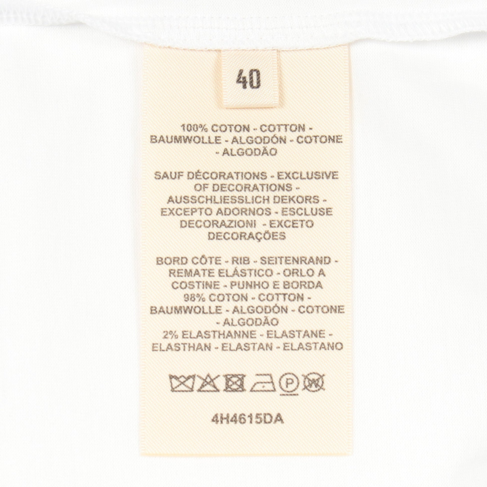 モザイク刺繍パッチポケット 半袖Tシャツ コットン ホワイト エルメス トップス HERMES