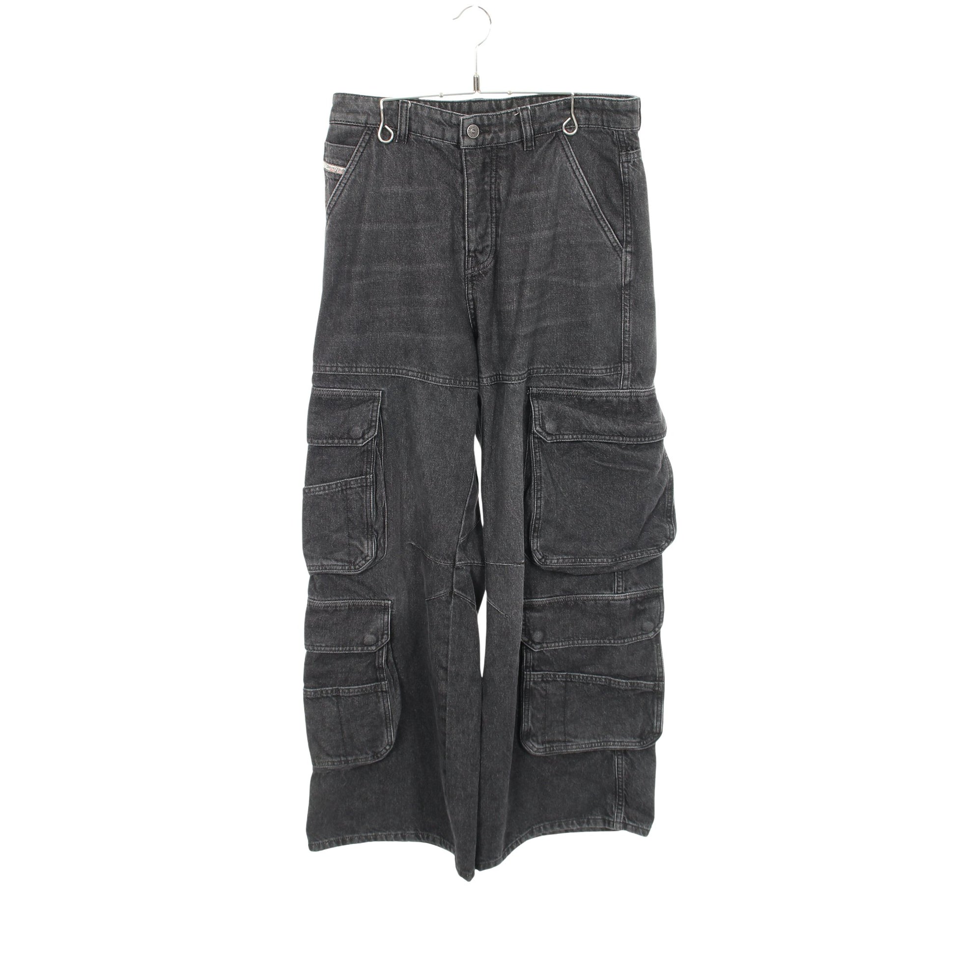 デニムパンツ コットン ダークグレー ボタンフライ ディーゼル ボトムス DIESEL