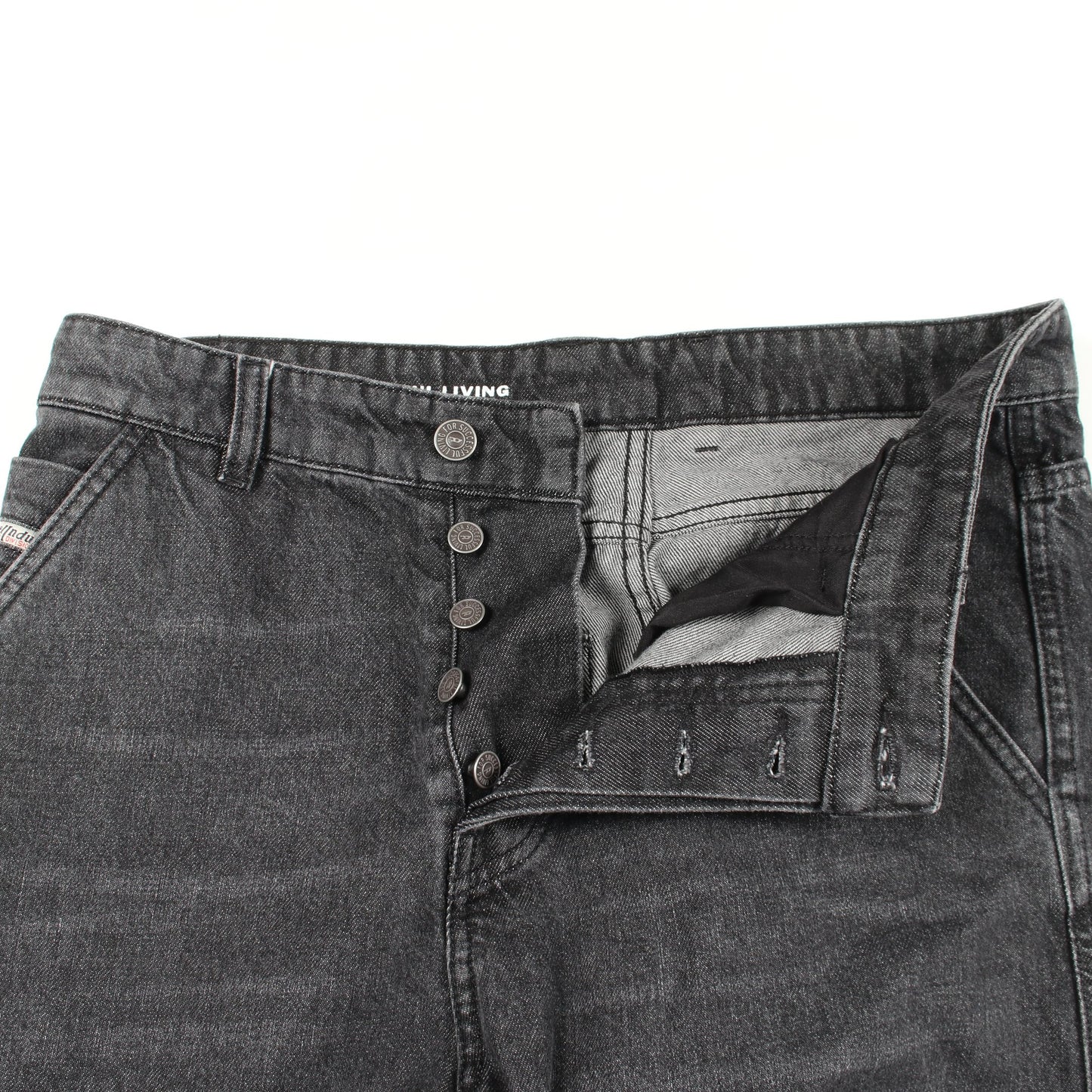 デニムパンツ コットン ダークグレー ボタンフライ ディーゼル ボトムス DIESEL