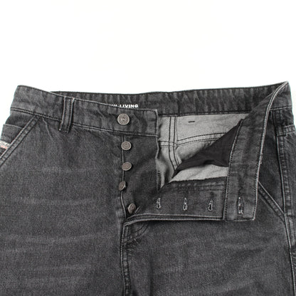 デニムパンツ コットン ダークグレー ボタンフライ ディーゼル ボトムス DIESEL