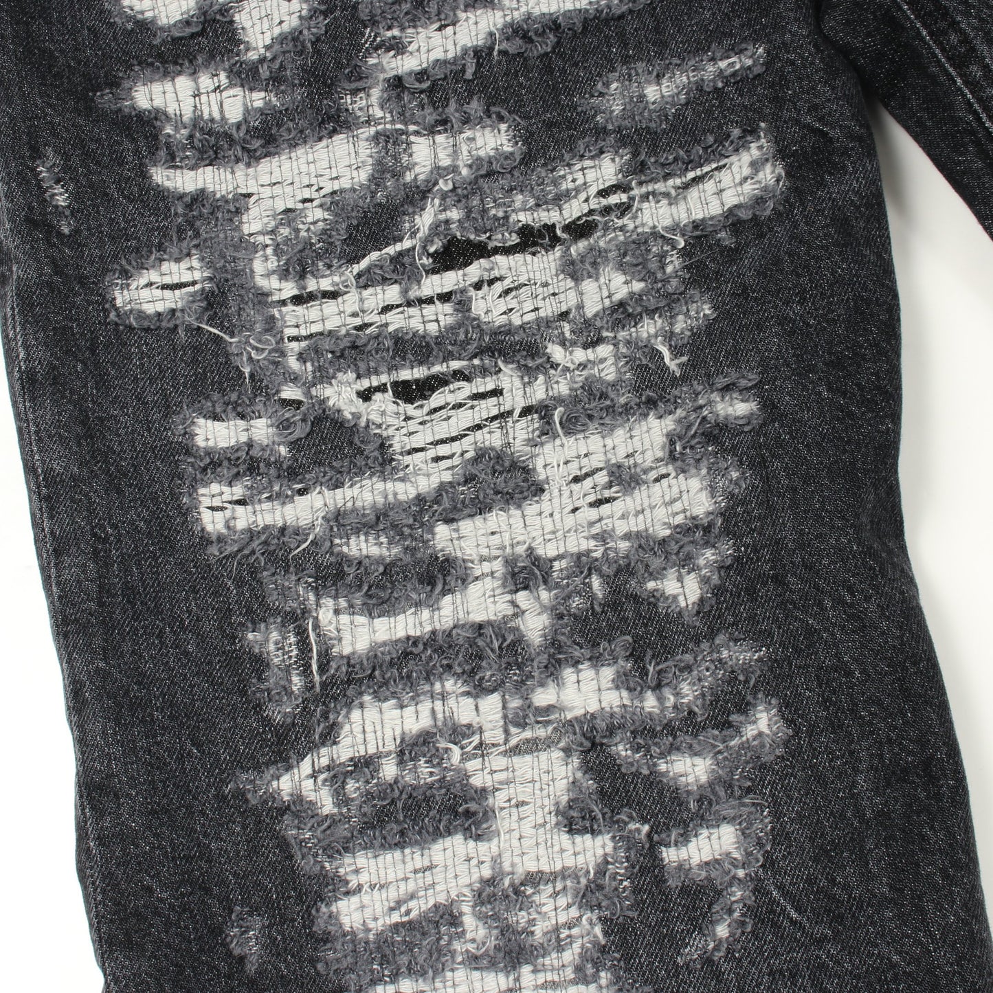 デニムパンツ コットン ダークグレー ダメージ加工 ドルチェアンドガッバーナ ボトムス DOLCE&GABBANA