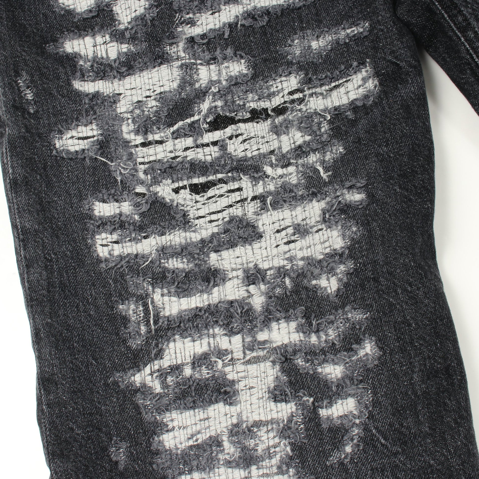 デニムパンツ コットン ダークグレー ダメージ加工 ドルチェアンドガッバーナ ボトムス DOLCE&GABBANA