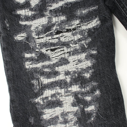 デニムパンツ コットン ダークグレー ダメージ加工 ドルチェアンドガッバーナ ボトムス DOLCE&GABBANA