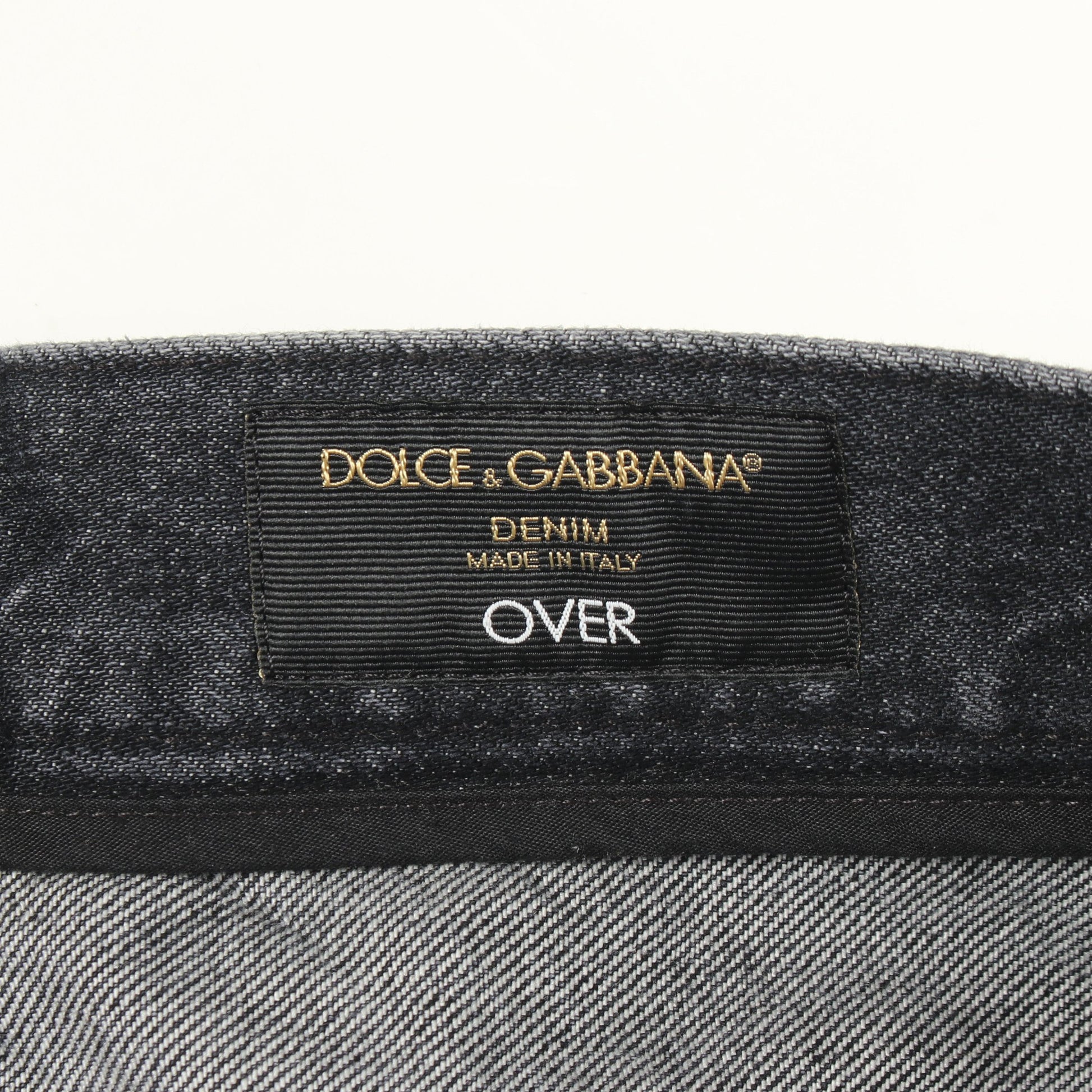 デニムパンツ コットン ダークグレー ダメージ加工 ドルチェアンドガッバーナ ボトムス DOLCE&GABBANA