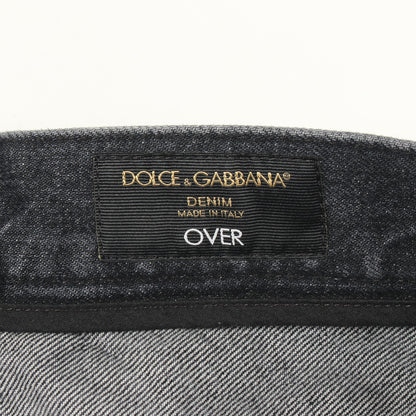 デニムパンツ コットン ダークグレー ダメージ加工 ドルチェアンドガッバーナ ボトムス DOLCE&GABBANA
