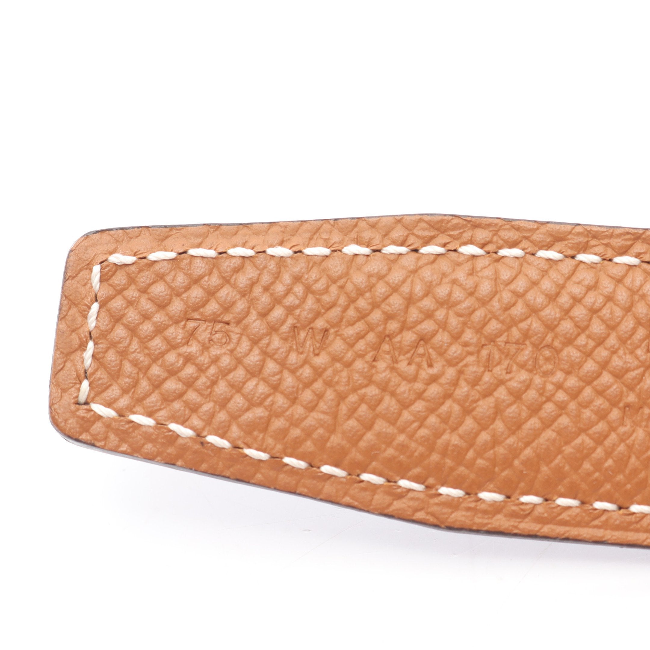 エルメス HERMES フロ ゴールド ベルト 衣料品 レザー ヴォーエプソン / ヴォースイフト ヴォーエプソン ゴールド W刻印（2024年製造） メンズ レディース ゴールド系 / ブラック系 【中古】 フロ ゴールド ベルト ヴォーエプソン ヴォースイフト ゴールド