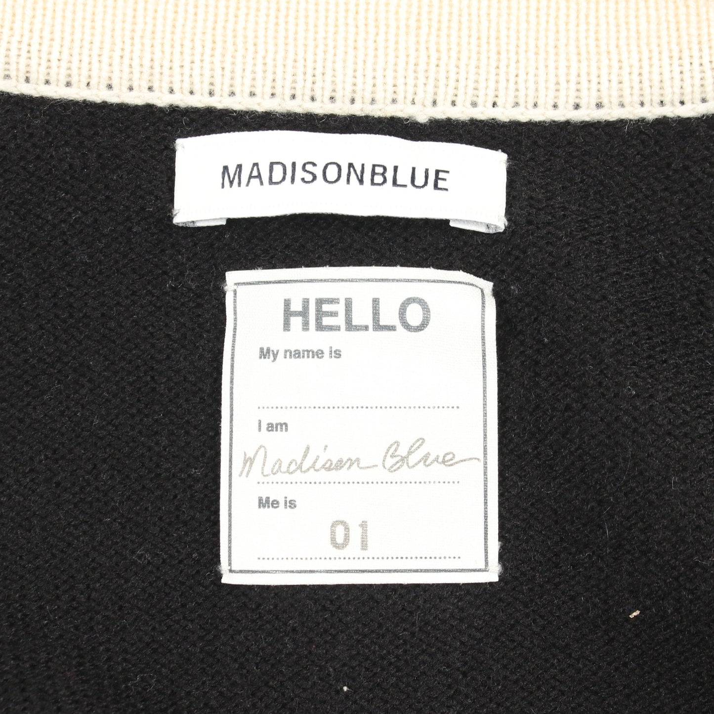 ロング カーディガン ウール カシミヤ ブラック アイボリー マディソンブルー トップス MADISONBLUE