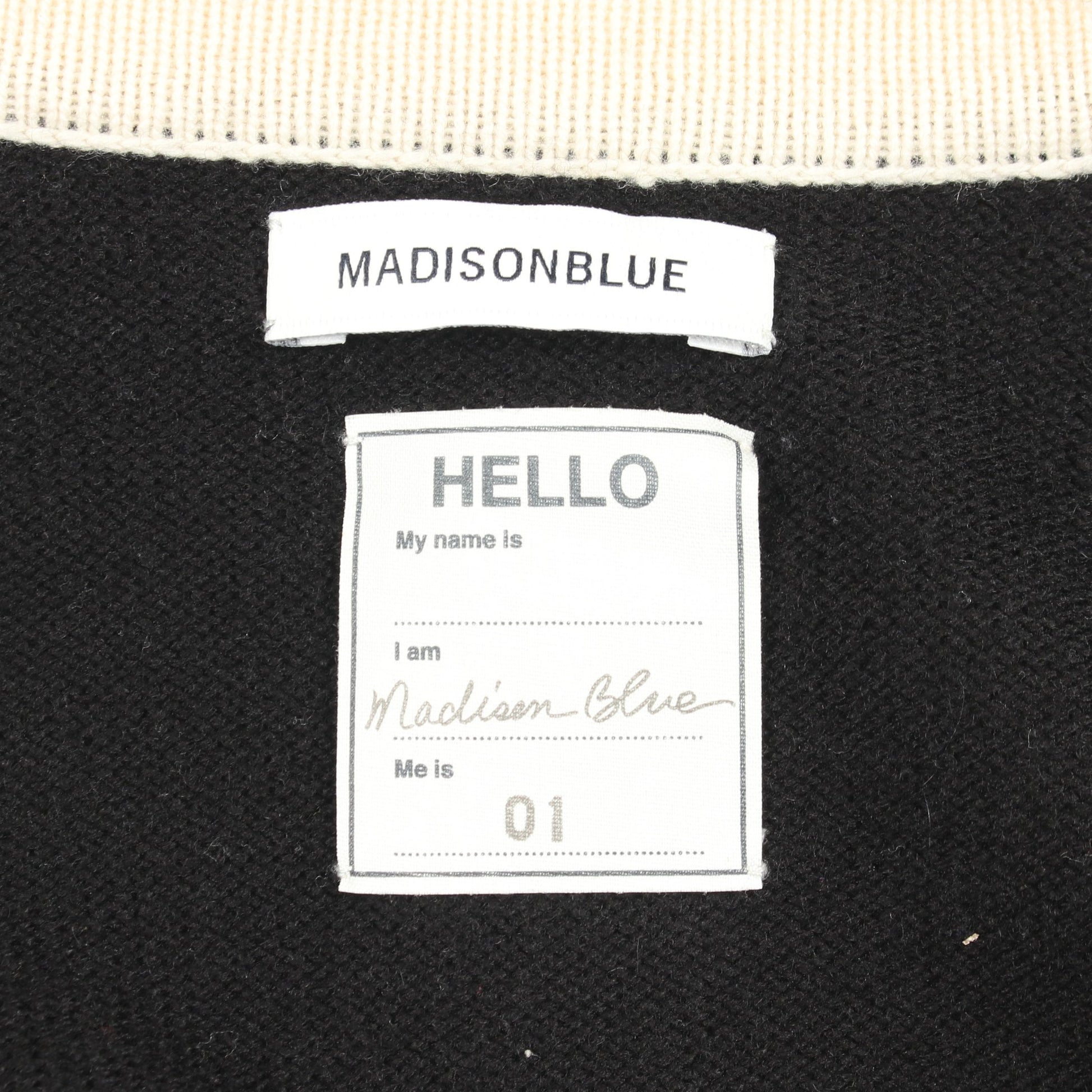 ロング カーディガン ウール カシミヤ ブラック アイボリー マディソンブルー トップス MADISONBLUE