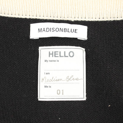 ロング カーディガン ウール カシミヤ ブラック アイボリー マディソンブルー トップス MADISONBLUE