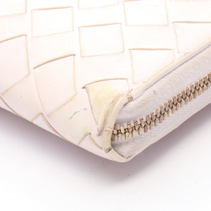 イントレチャート ラウンドファスナー長財布 レザー ライトピンク ボッテガヴェネタ 財布・小物 BOTTEGA VENETA