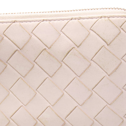 イントレチャート ラウンドファスナー長財布 レザー ライトピンク ボッテガヴェネタ 財布・小物 BOTTEGA VENETA