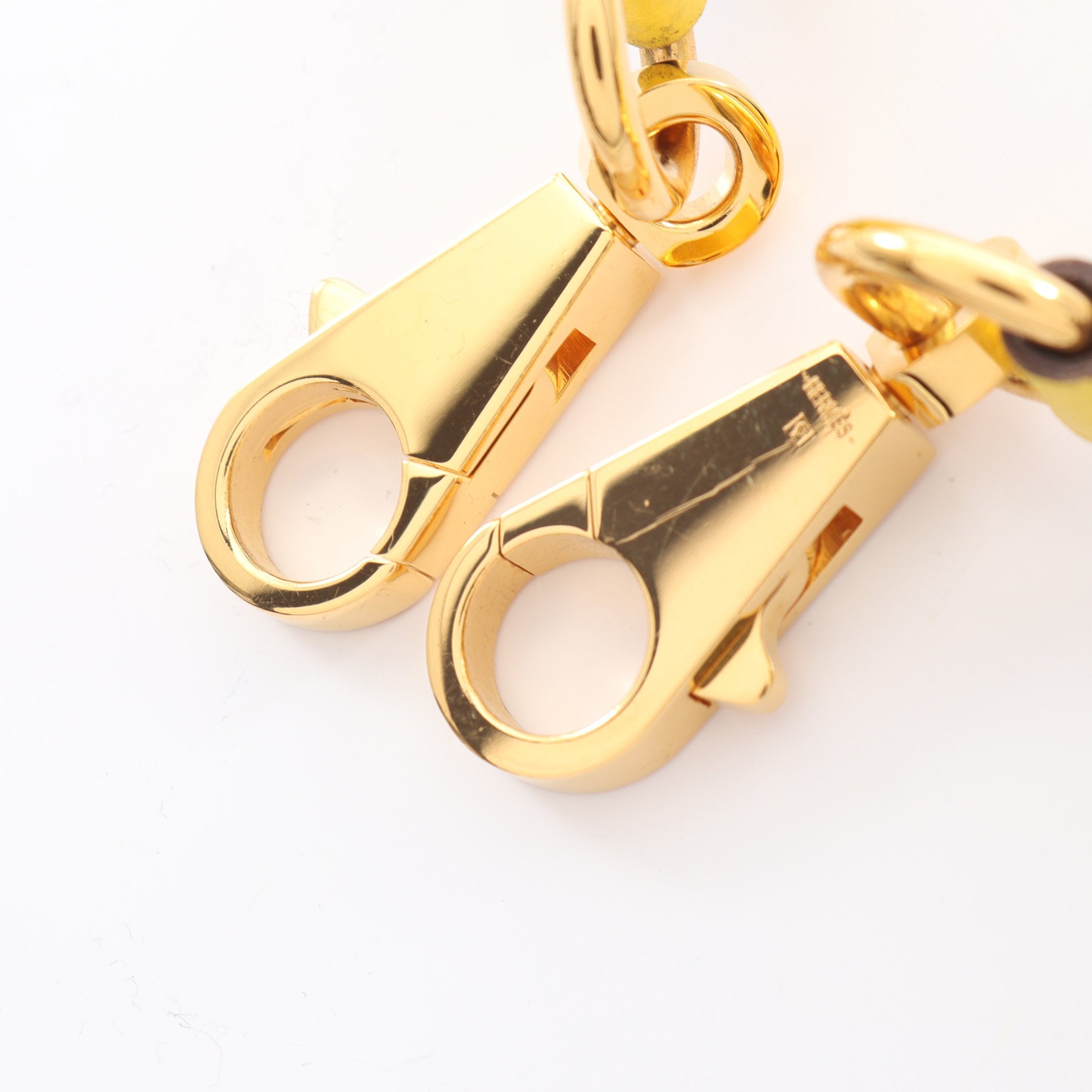 【エルメス】バンドリエール　トレサージュ ドゥ キュイール ピンク　ゴールド金具 エルメス】バンドリエール トレサージュ ドゥ キュイール ピンク