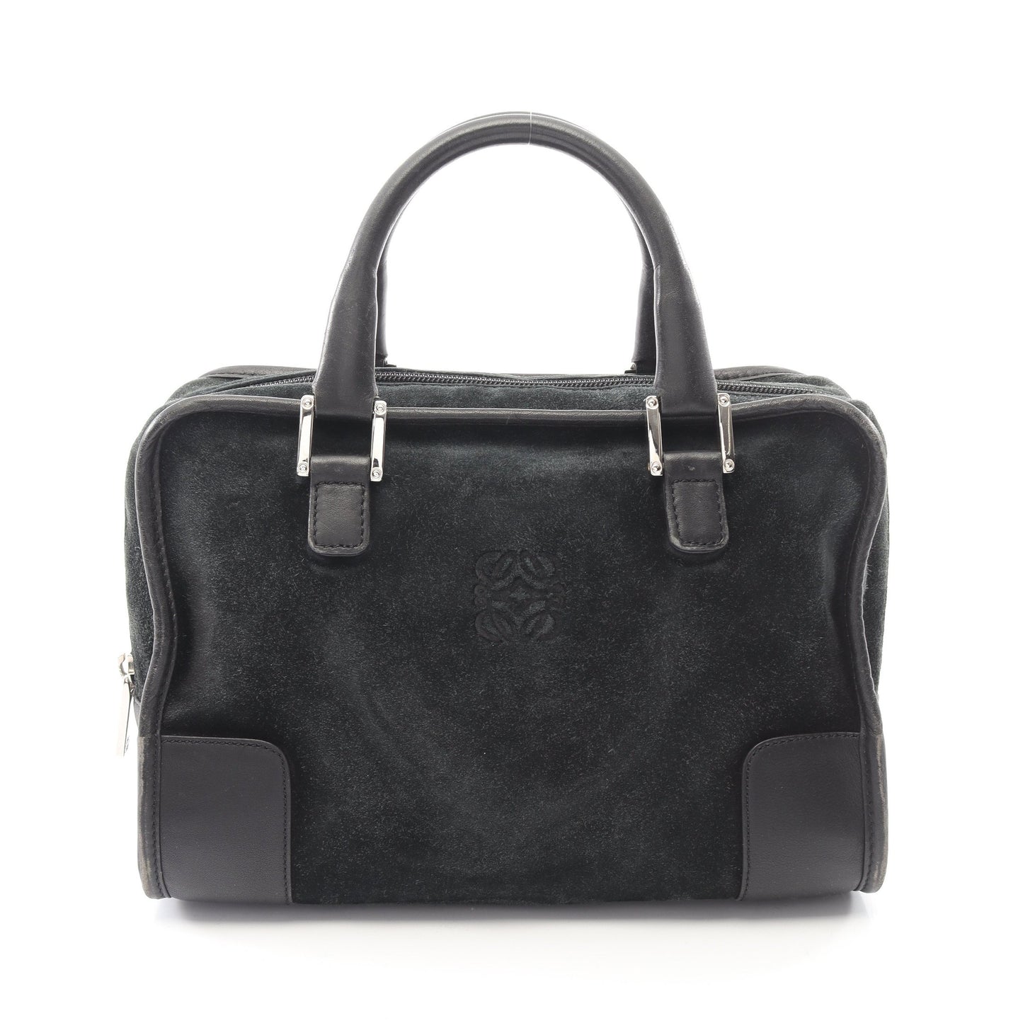 アマソナ28 ハンドバッグ スエード レザー ブラック ロエベ バッグ LOEWE