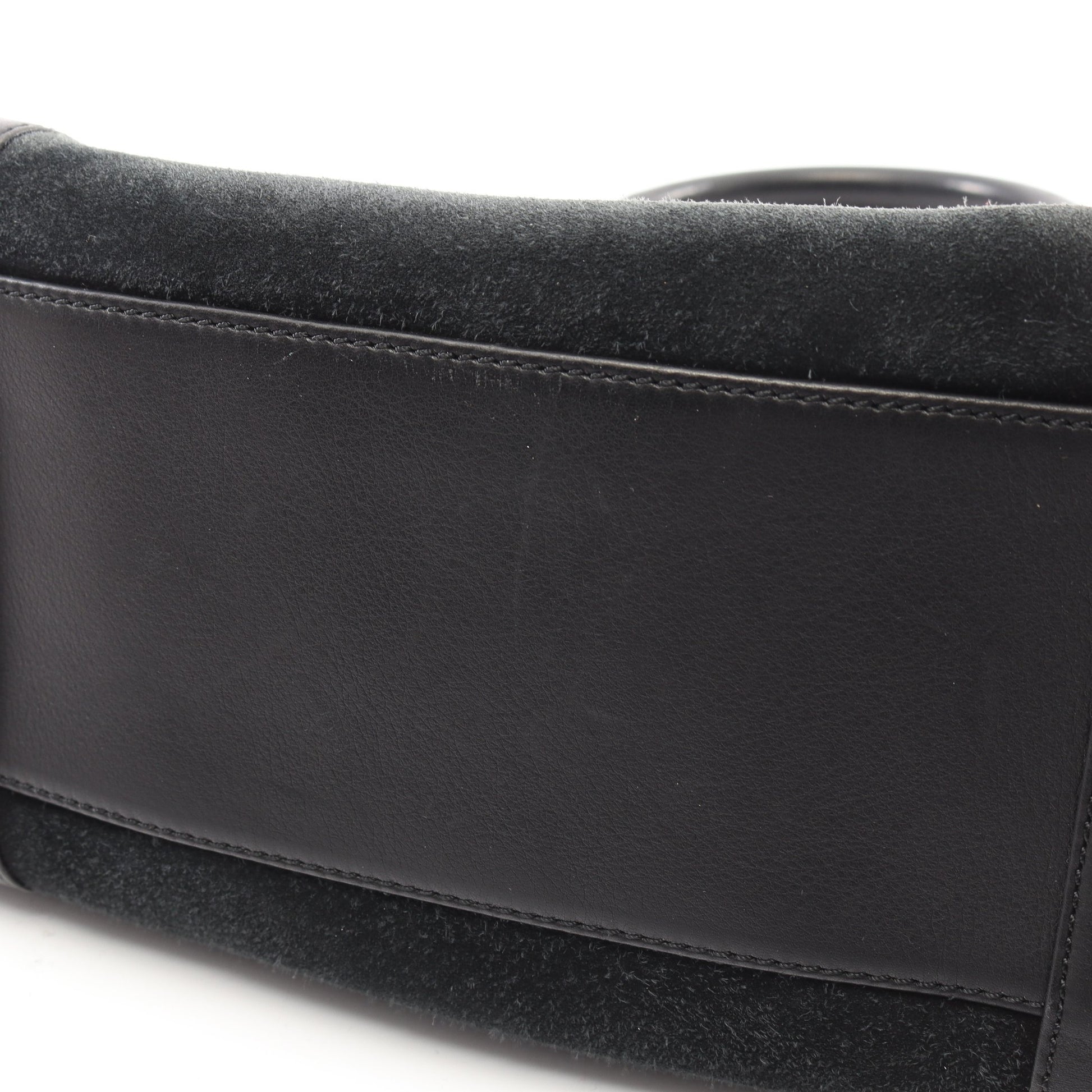アマソナ28 ハンドバッグ スエード レザー ブラック ロエベ バッグ LOEWE