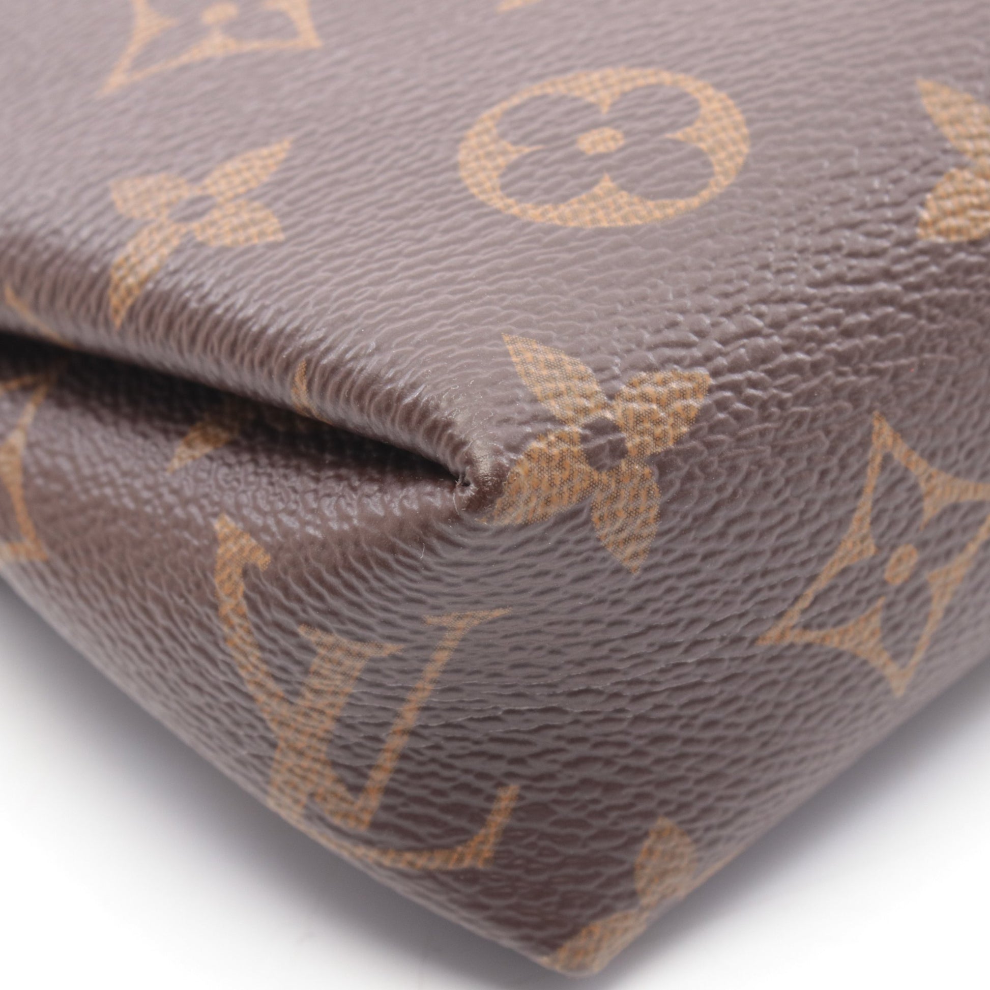 パラス クラッチ モノグラム スリーズ チェーンハンドバッグ PVC レザー ブラウン レッド 2WAY ルイヴィトン バッグ LOUIS VUITTON