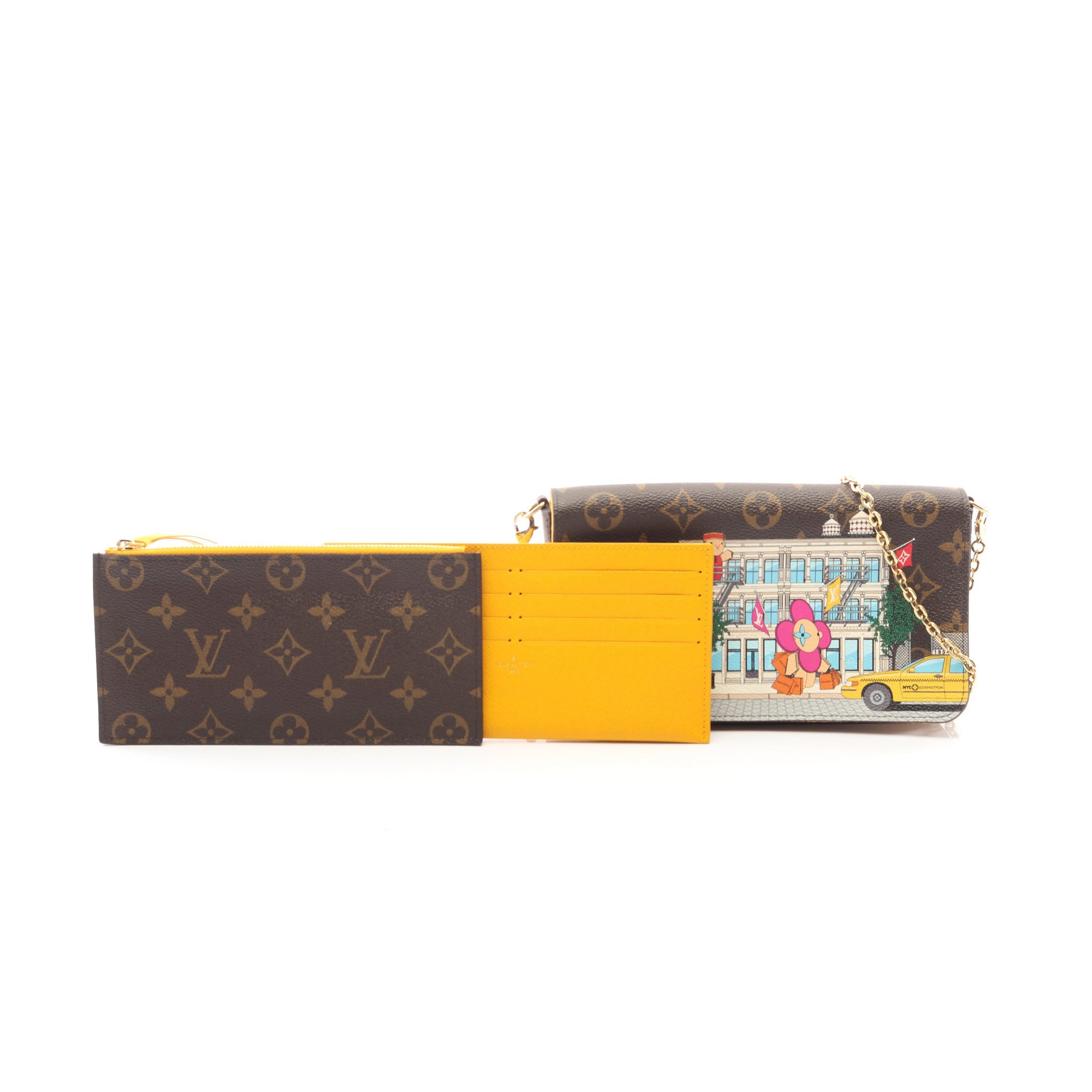 ポシェット フェリシー モノグラム ヴィヴィエンヌ チェーンウォレット PVC ブラウン マルチカラー ルイヴィトン バッグ LOUIS VUITTON