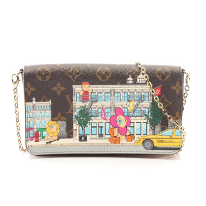 ポシェット フェリシー モノグラム ヴィヴィエンヌ チェーンウォレット PVC ブラウン マルチカラー ルイヴィトン バッグ LOUIS VUITTON