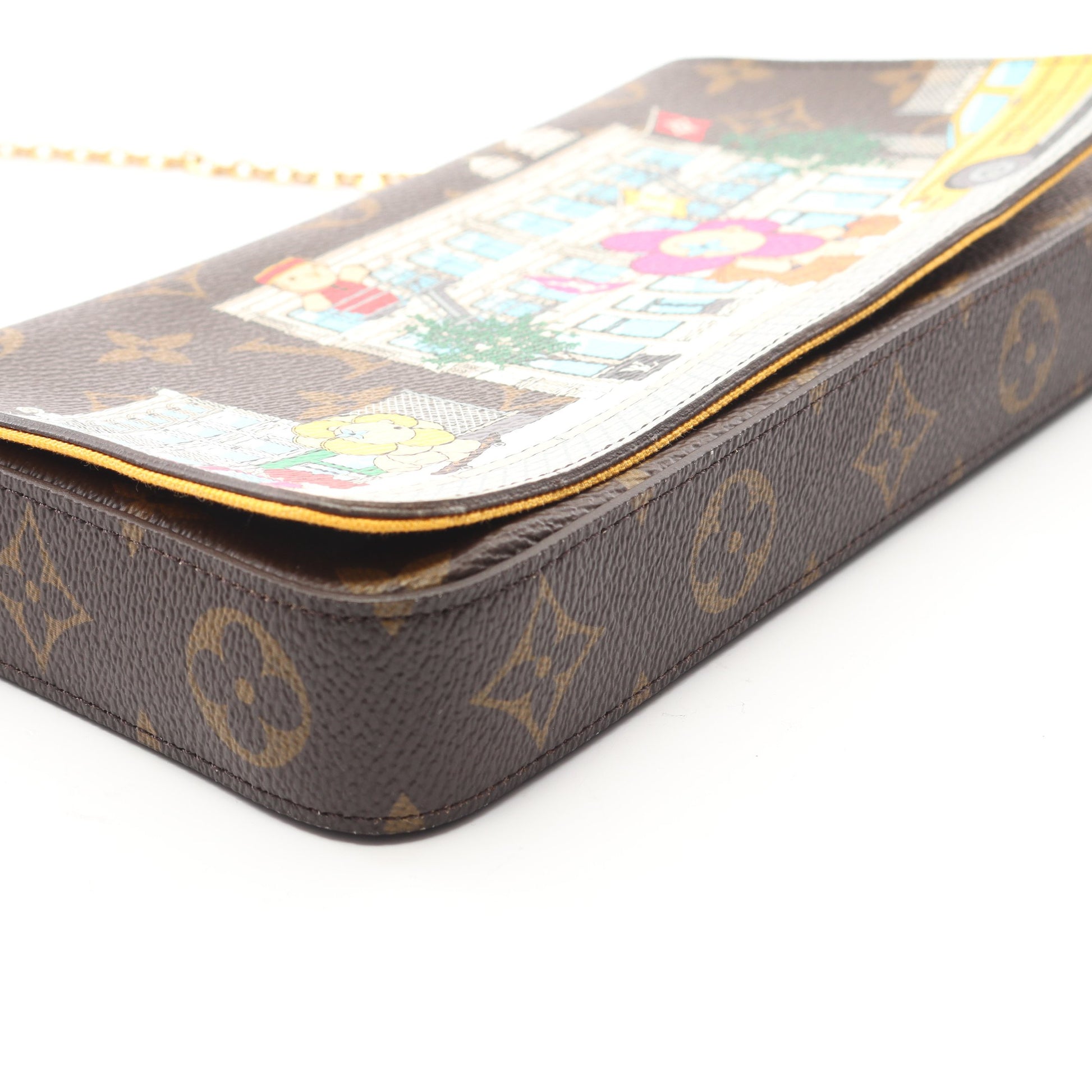 ポシェット フェリシー モノグラム ヴィヴィエンヌ チェーンウォレット PVC ブラウン マルチカラー ルイヴィトン バッグ LOUIS VUITTON