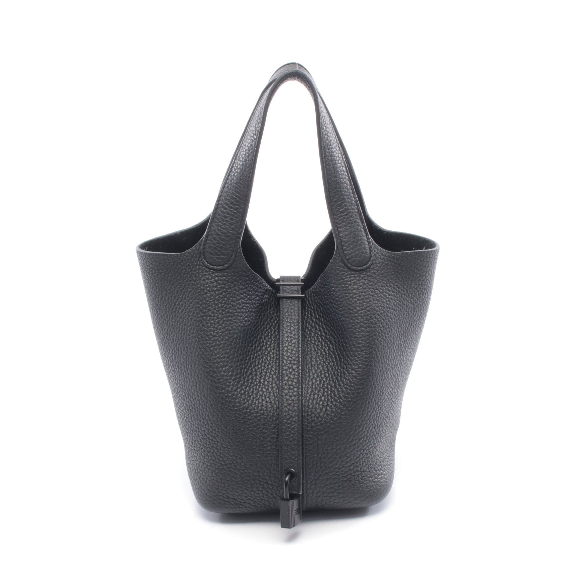 ピコタンロックPM ハンドバッグ トリヨンクレマンス ブラック ブラック金具 Z刻印 エルメス バッグ HERMES