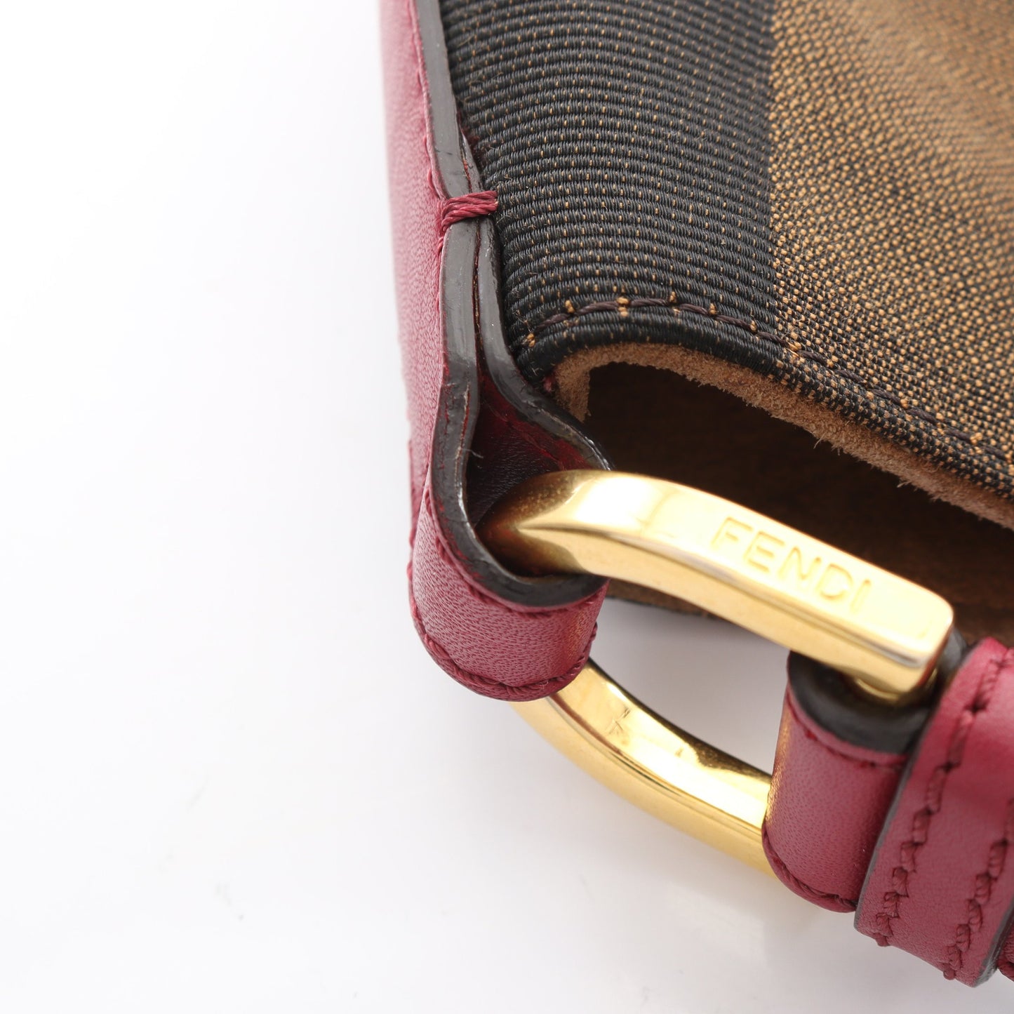 ペカン ショルダーバッグ キャンバス レザー ブラウン ブラック ピンクパープル フェンディ バッグ FENDI