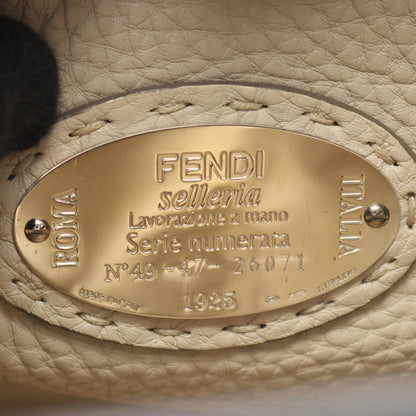 ピーカブー レギュラー ハンドバッグ レザー グレー 2WAY フェンディ バッグ FENDI