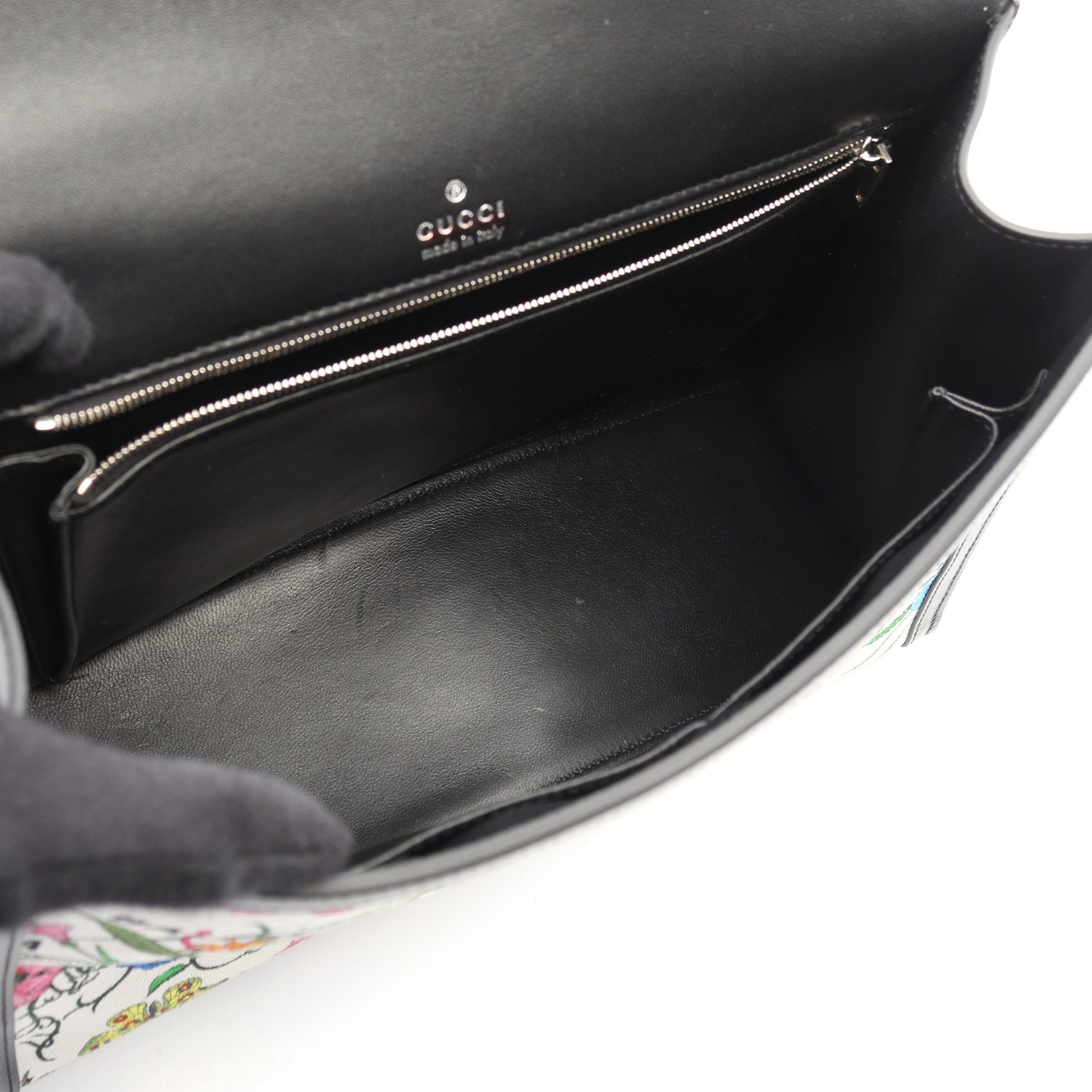GUCCI × BALENCIAGA ザ ハッカープロジェクト フローラ アワーグラス ハンドバッグ PVC レザー ホワイト ブラック マルチカラー 2WAY グッチ バッグ GUCCI