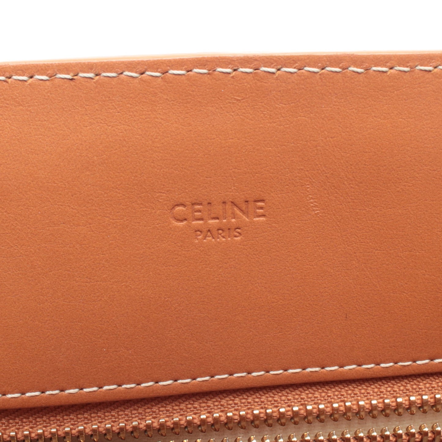 スモール バーティカル カバ ハンドバッグ トートバッグ キャンバス レザー アイボリー ブラウン 2WAY セリーヌ バッグ CELINE