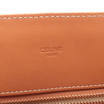 スモール バーティカル カバ ハンドバッグ トートバッグ キャンバス レザー アイボリー ブラウン 2WAY セリーヌ バッグ CELINE