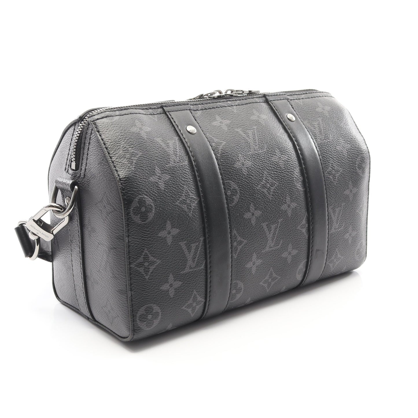 シティ キーポル モノグラムエクリプス リバース ショルダーバッグ PVC レザー ブラック グレー ルイヴィトン バッグ LOUIS VUITTON