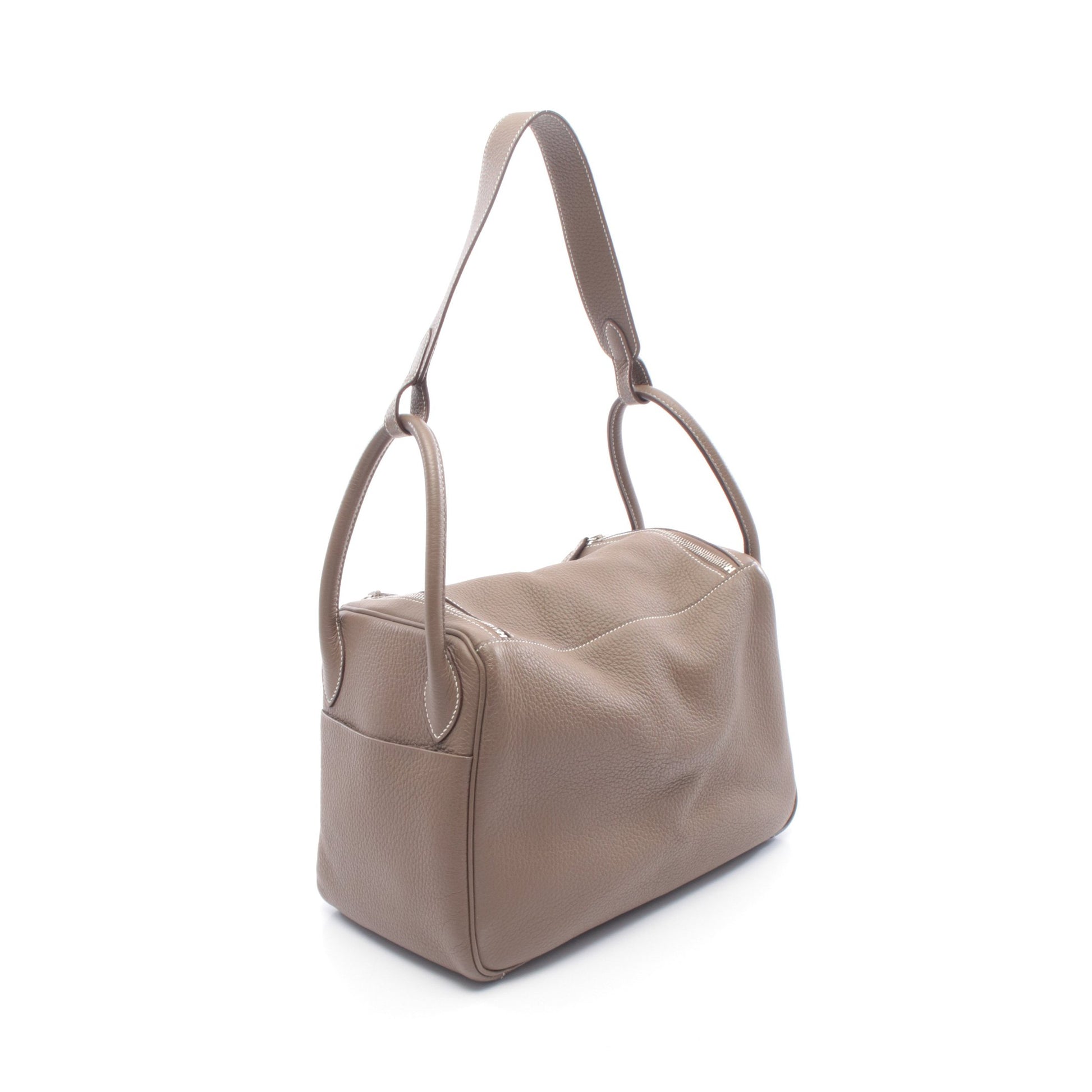 リンディ30 ショルダーバッグ トリヨンクレマンス グレーブラウン シルバー金具 □N刻印 エルメス バッグ HERMES