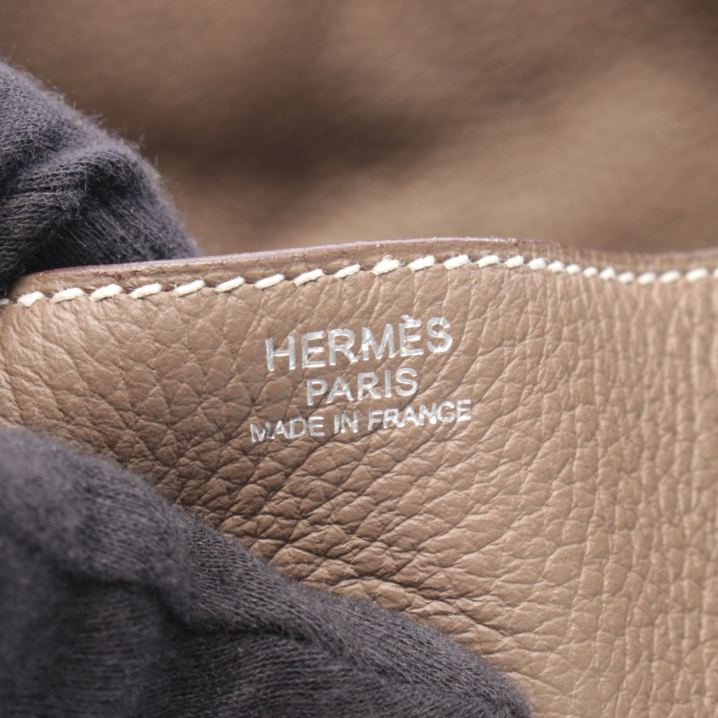リンディ30 ショルダーバッグ トリヨンクレマンス グレーブラウン シルバー金具 □N刻印 エルメス バッグ HERMES