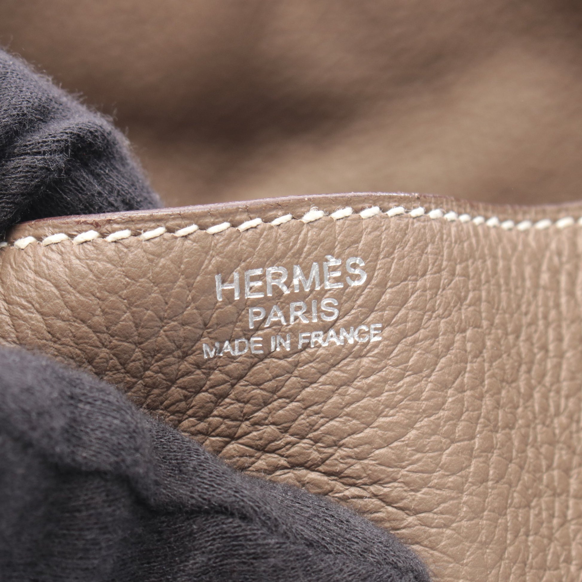 リンディ30 ショルダーバッグ トリヨンクレマンス グレーブラウン シルバー金具 □N刻印 エルメス バッグ HERMES