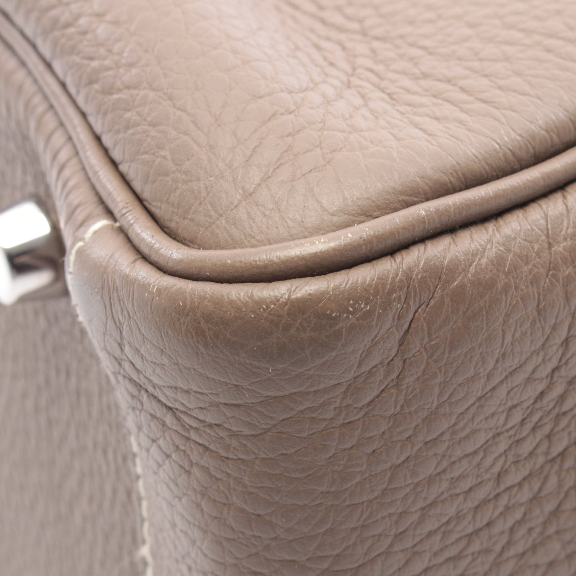リンディ30 ショルダーバッグ トリヨンクレマンス グレーブラウン シルバー金具 □N刻印 エルメス バッグ HERMES