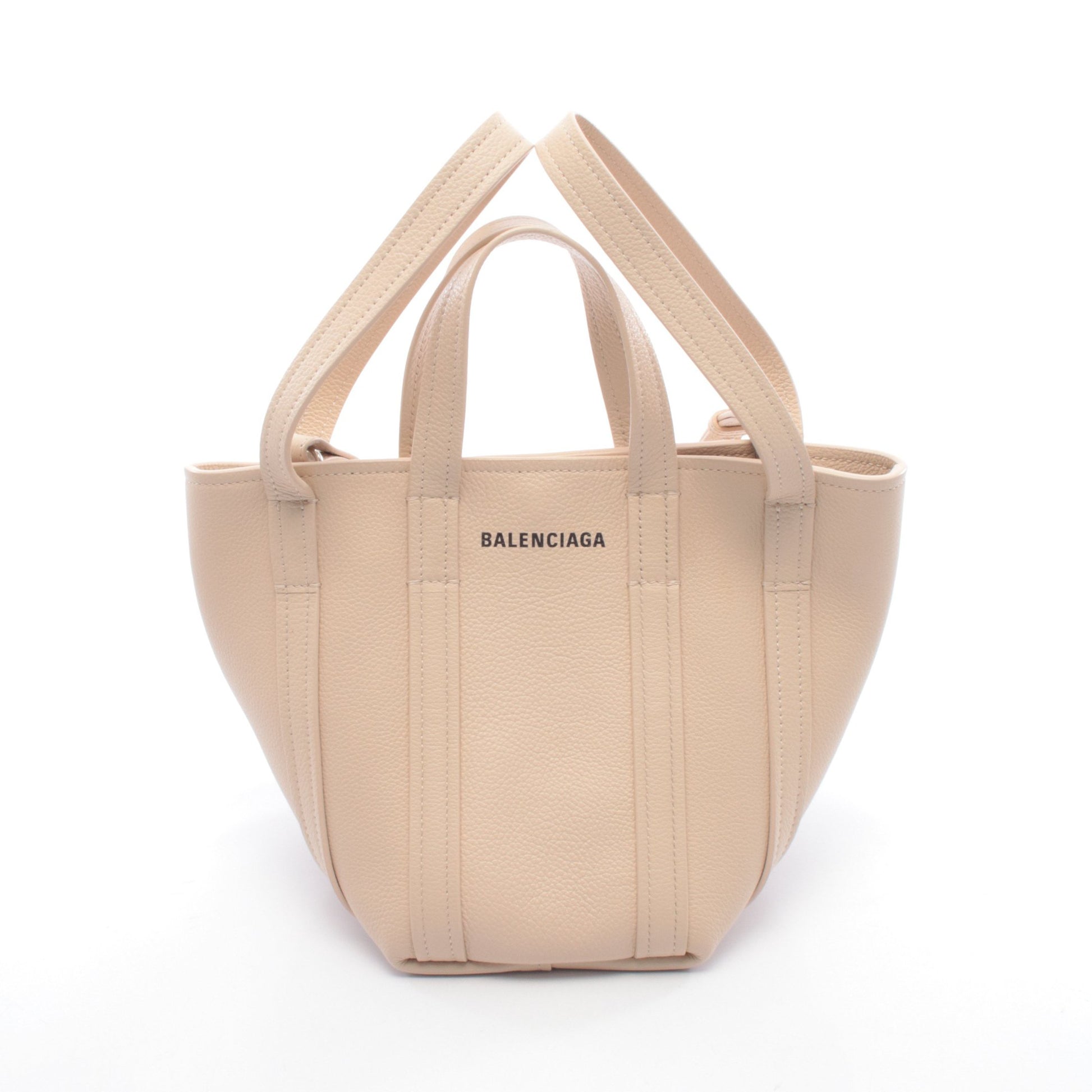 Everyday XS North South ハンドバッグ レザー アイボリー 2WAY バレンシアガ バッグ BALENCIAGA