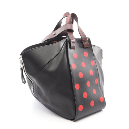 ハンモック ミディアム ハンドバッグ ドット レザー ブラック レッド 2WAY ロエベ バッグ LOEWE