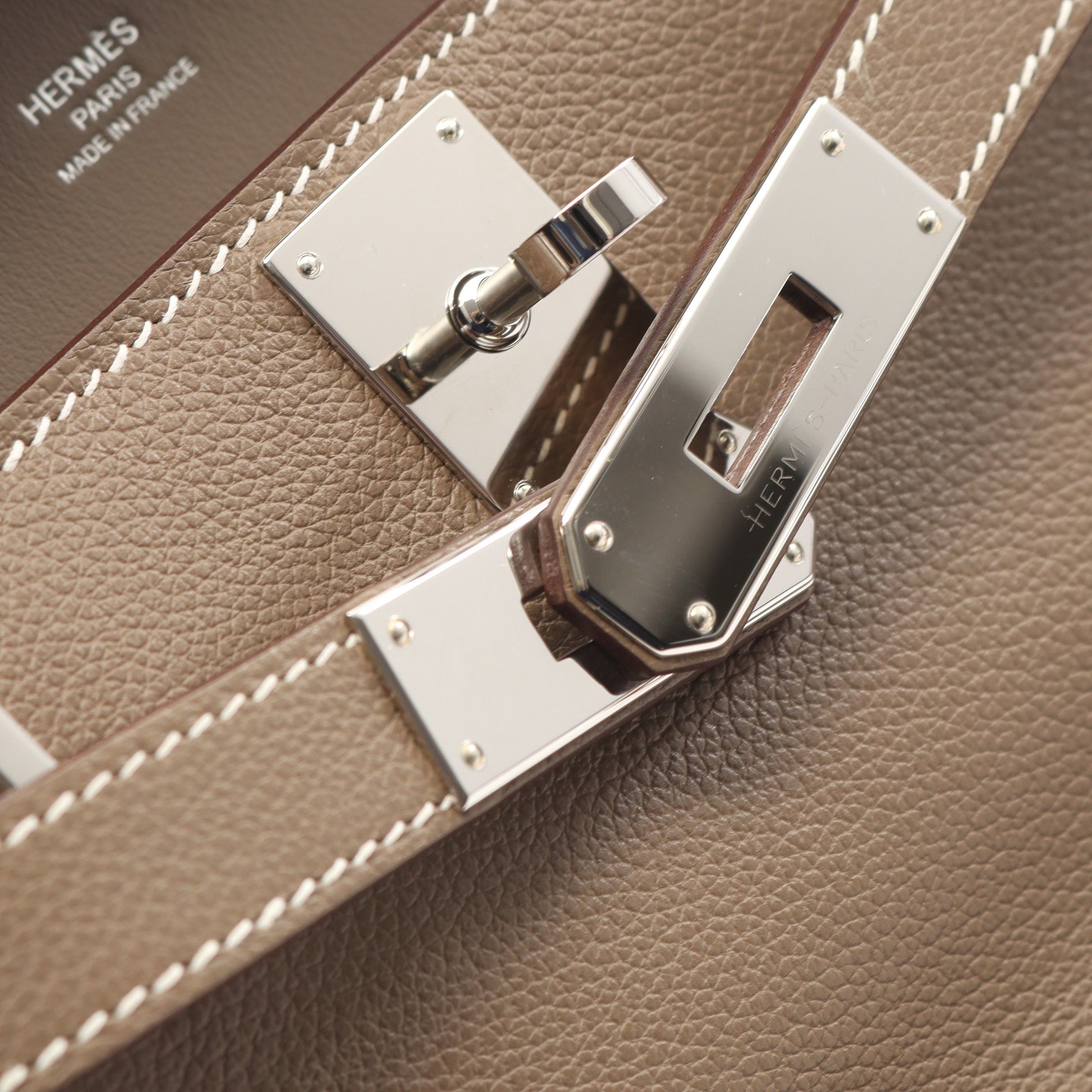 ジプシエール ミニ エトゥープ ショルダーバッグ エバーカラー グレーブラウン シルバー金具 W刻印 エルメス バッグ HERMES