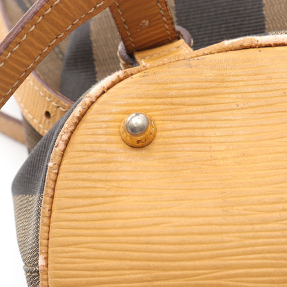 ペカン バックパック リュックサック キャンバス レザー ベージュ ブラック イエローブラウン フェンディ バッグ FENDI