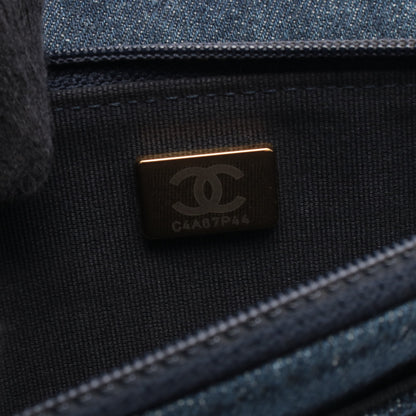 19 ディズヌフ チェーンウォレット デニム インディゴブルー コンビ金具 シャネル バッグ CHANEL