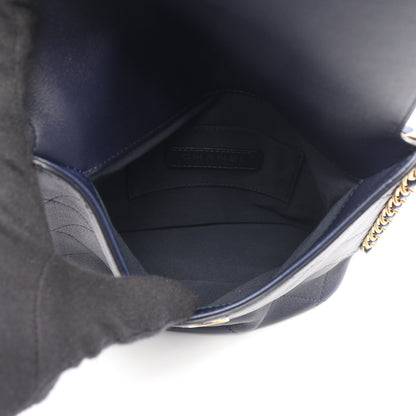 マトラッセ チェーンショルダーバッグ ラムスキン ネイビー ゴールド金具 シャネル バッグ CHANEL
