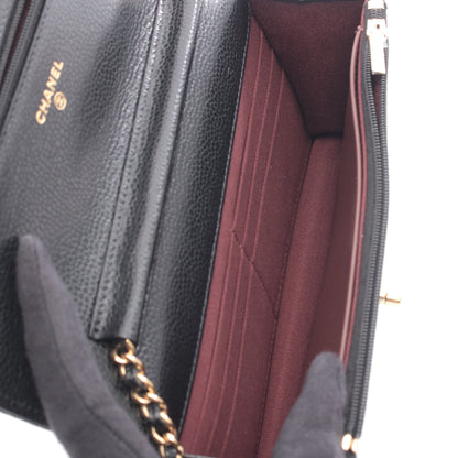 マトラッセ チェーンウォレット キャビアスキン ブラック ゴールド金具 シャネル バッグ CHANEL