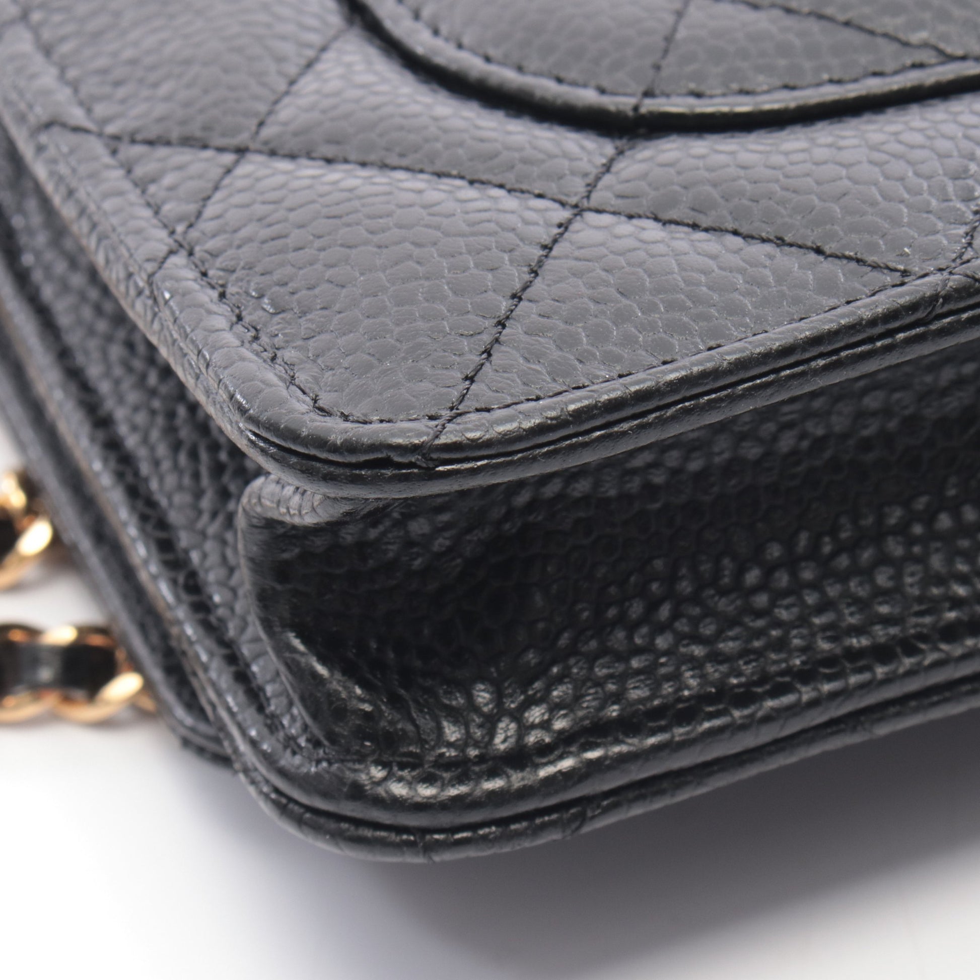 マトラッセ チェーンウォレット キャビアスキン ブラック ゴールド金具 シャネル バッグ CHANEL