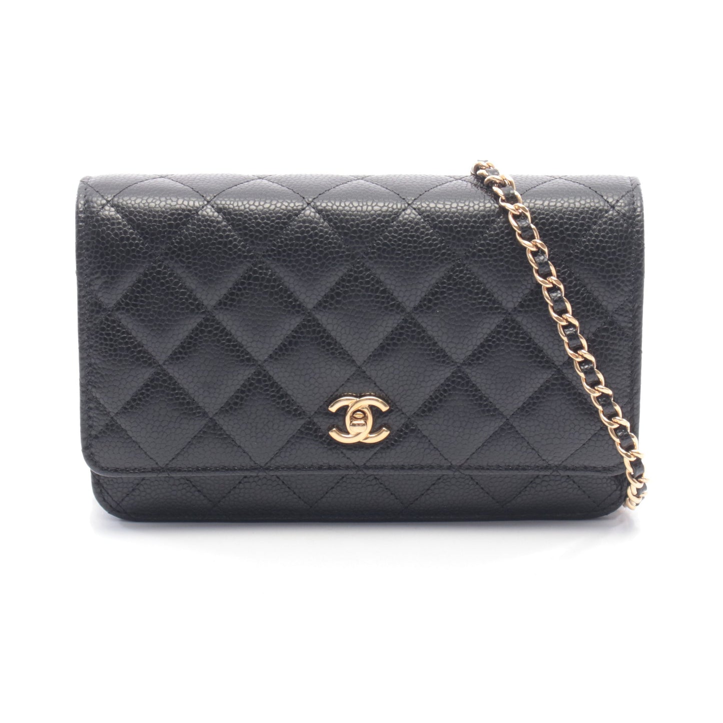 マトラッセ チェーンウォレット キャビアスキン ブラック ゴールド金具 シャネル バッグ CHANEL