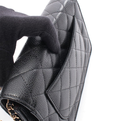 マトラッセ チェーンウォレット キャビアスキン ブラック ゴールド金具 シャネル バッグ CHANEL