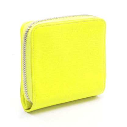 CLASSIC BILLFOLD ZIP クラシック ラウンドファスナー二つ折り財布 レザー イエロー ネオンカラー バレンシアガ 財布・小物 BALENCIAGA