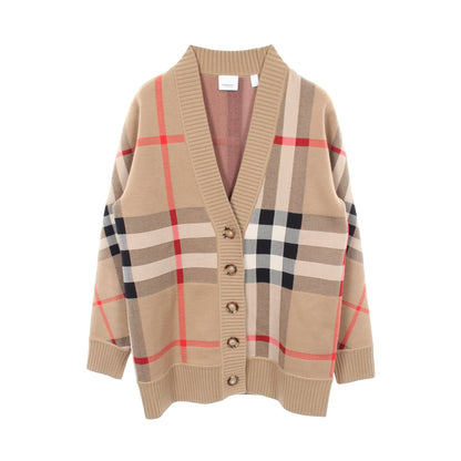 ノバチェック テクニカル ジャカード カーディガン ウール ベージュ バーバリー トップス BURBERRY