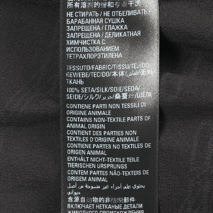 シャツ 長袖 ロゴ総柄 シルク ブラック バレンシアガ トップス BALENCIAGA
