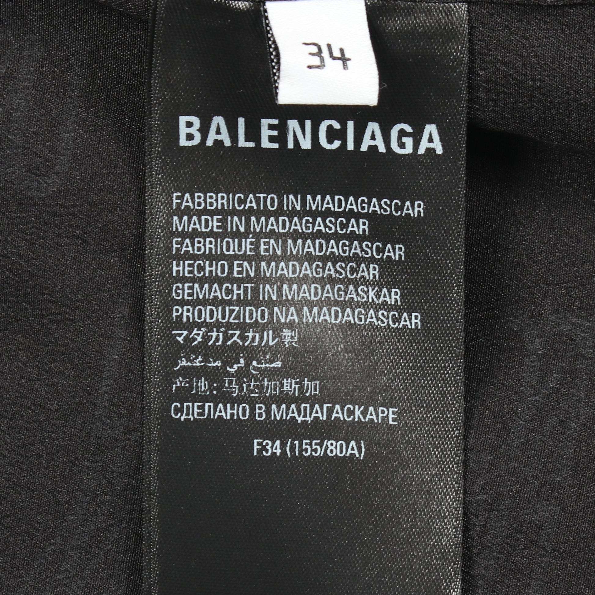 シャツ 長袖 ロゴ総柄 シルク ブラック バレンシアガ トップス BALENCIAGA