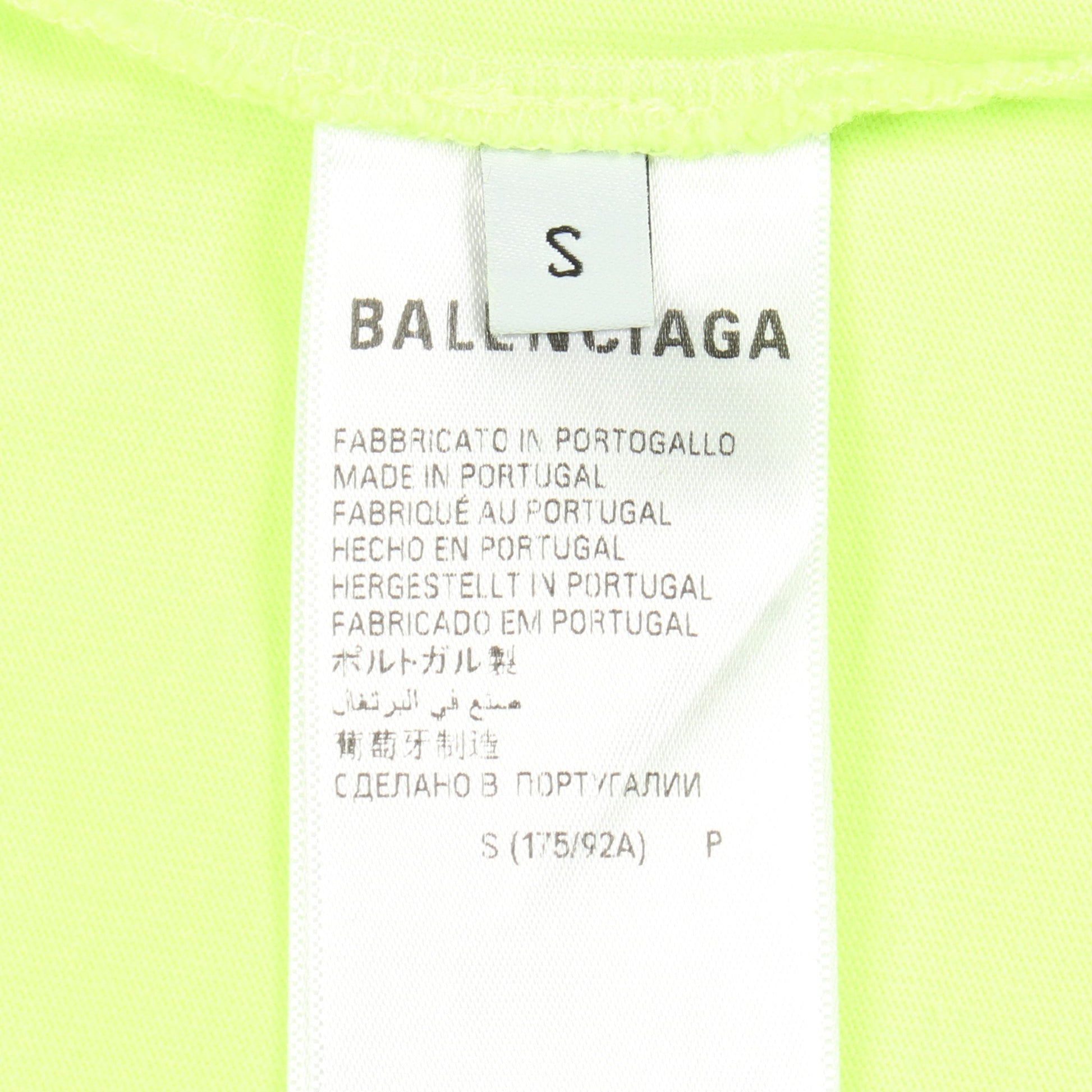 DESTROYED BOXY FIT Tシャツ オーバーサイズ Tシャツ コットン イエロー ネオンカラー バレンシアガ トップス BALENCIAGA