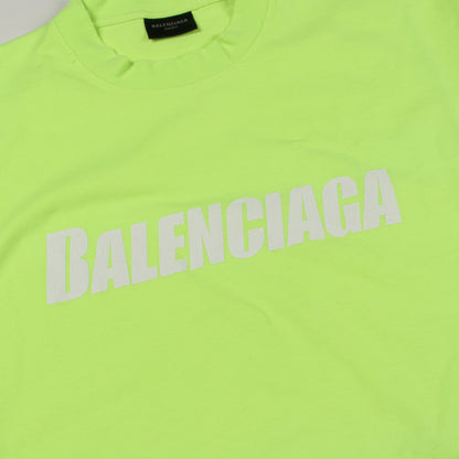 DESTROYED BOXY FIT Tシャツ オーバーサイズ Tシャツ コットン イエロー ネオンカラー バレンシアガ トップス BALENCIAGA